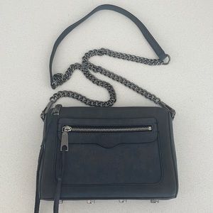 Rebecca Minkoff Avery Crossbody Suede Blue Moon